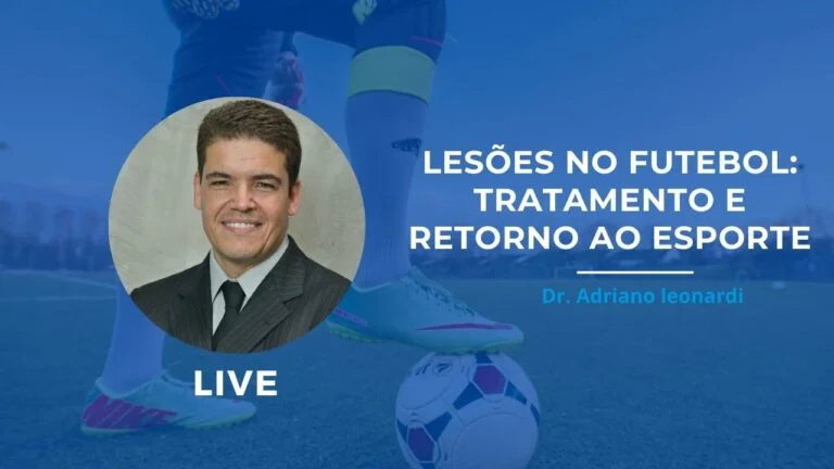 Live sobre lesões no futebol e as opções de tratamento e retorno.